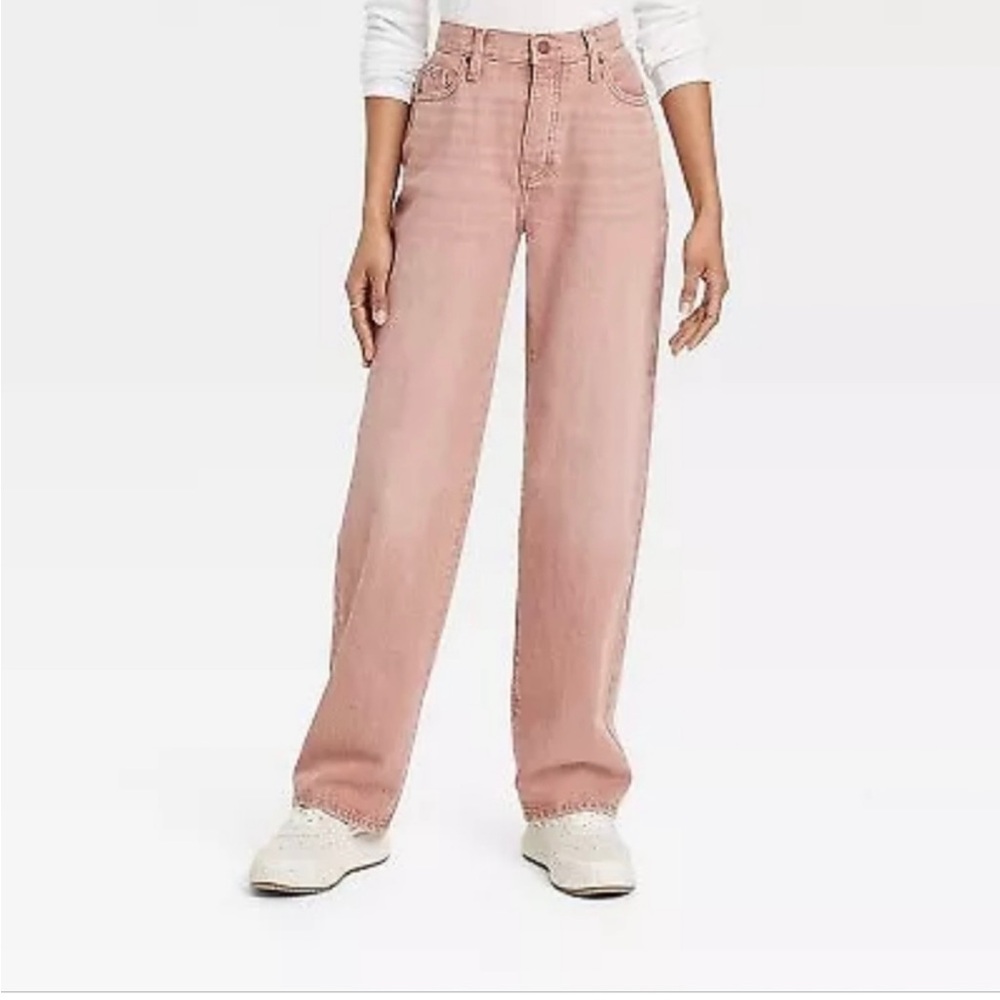 NWT Universal Thread 90’s Baggy Pink Distressed Jeans